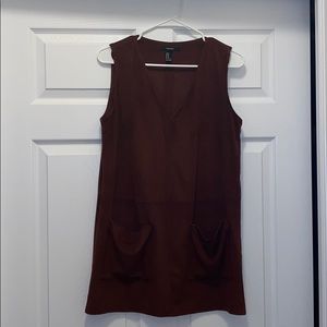 Velvet dark burnt orange cocktail dress